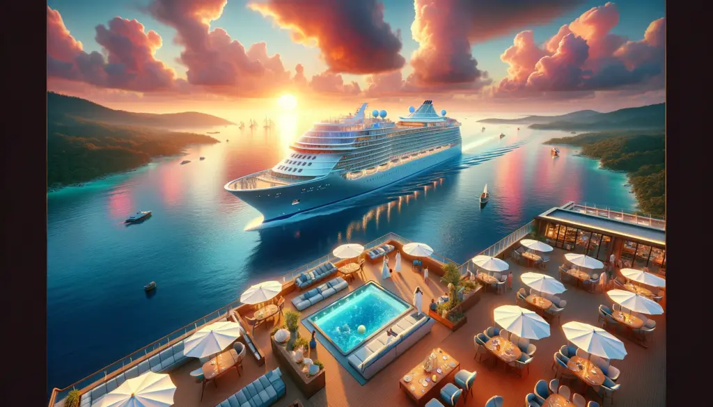 planning a cruise journey in 2024. This image captures the serene beauty of the sea